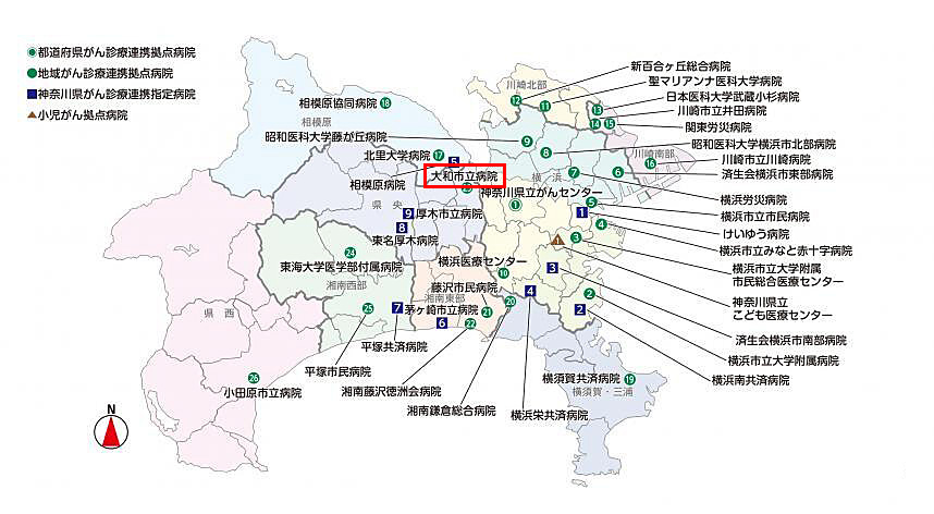 がん診療連携拠点病院、がん診療連携指定病院、小児がん拠点病院