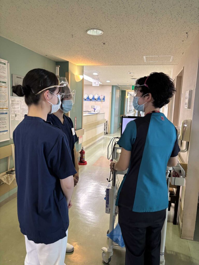 一日看護体験の様子